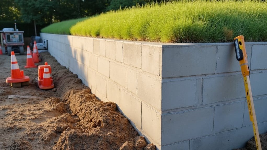 concrete retaining wall installation cost