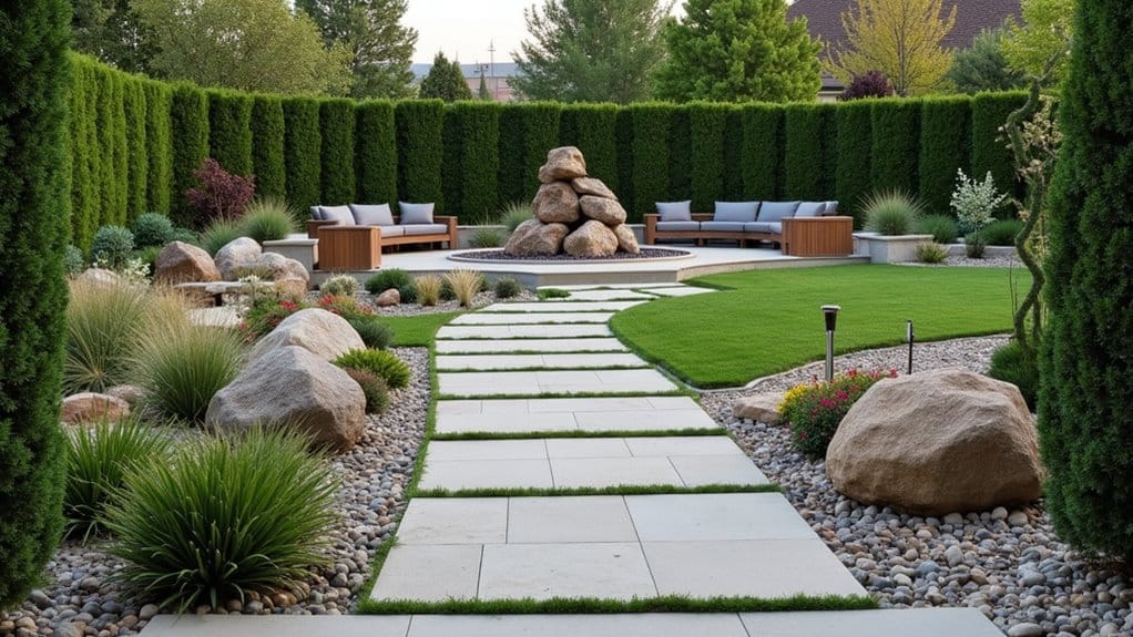 balancing hardscape installation for visually appealing landscape