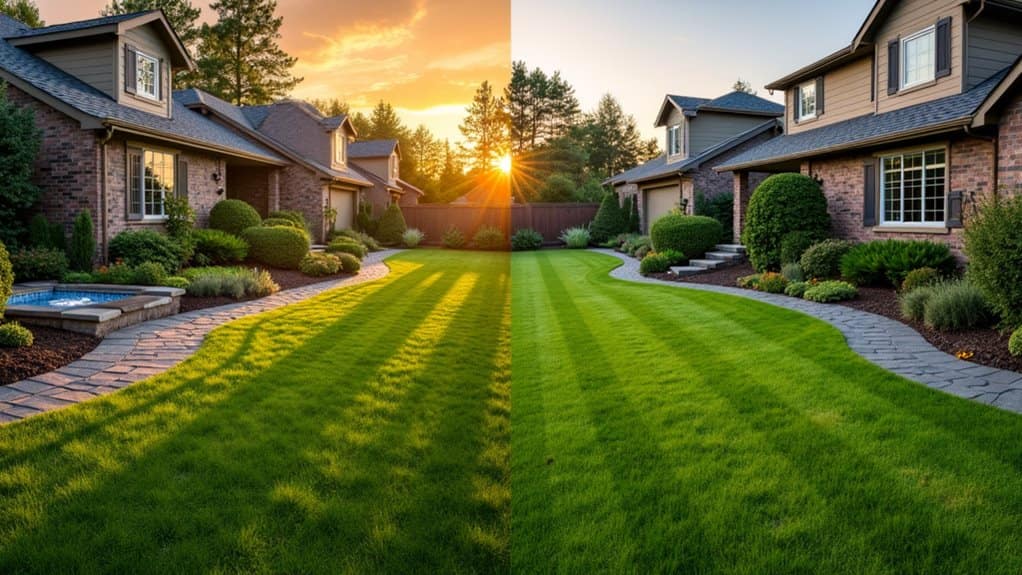 landscaping vs lawn care services