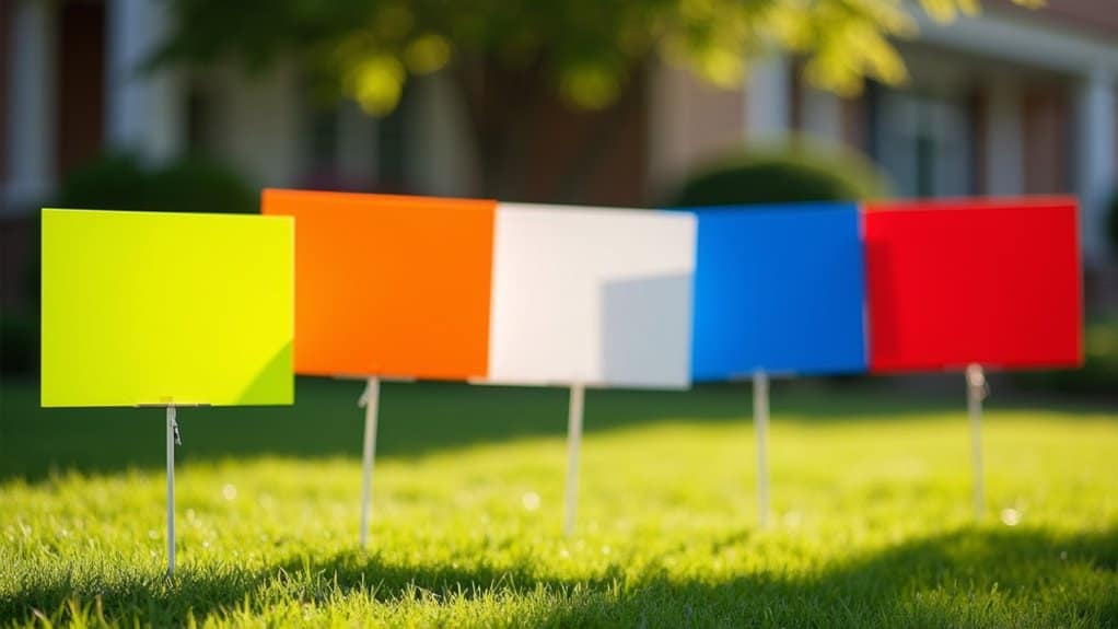 lawn sign visibility color selection