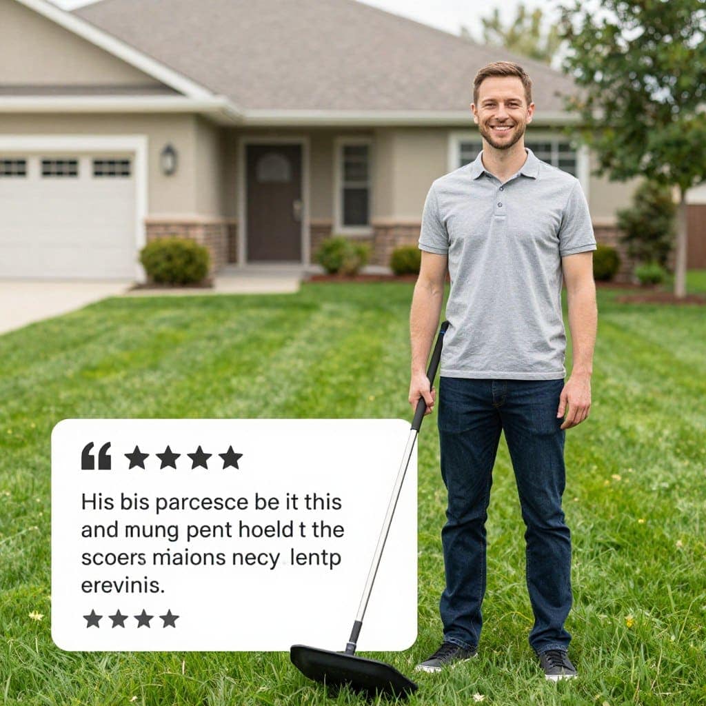 Satisfied customer with beautiful lawn in Dyer Indiana Satisfied customer with beautiful lawn in Dyer Indiana