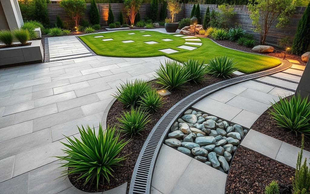 well designed patio with proper drainage. Hardscape Installation