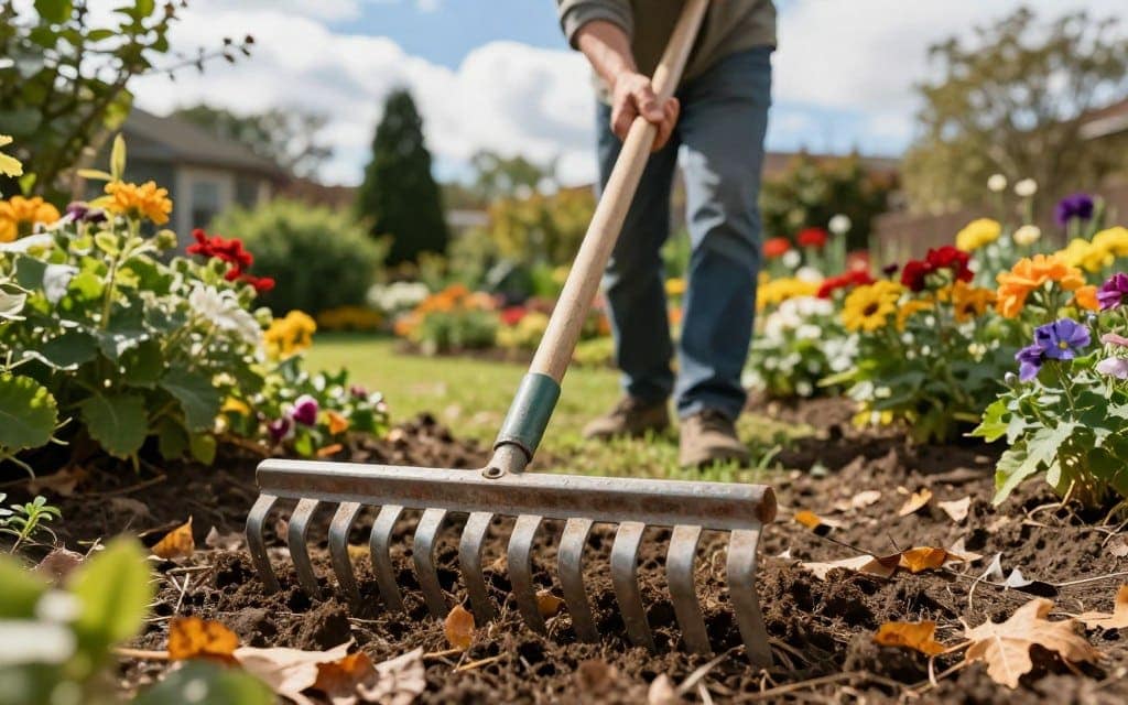 how to use a landscaping rake