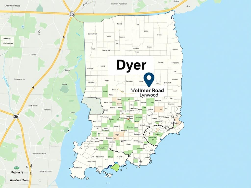 Map showing C & T Lawn and Landscape service area throughout Northwest Indiana and Dyer Map showing C & T Lawn and Landscape service area throughout Northwest Indiana and Dyer