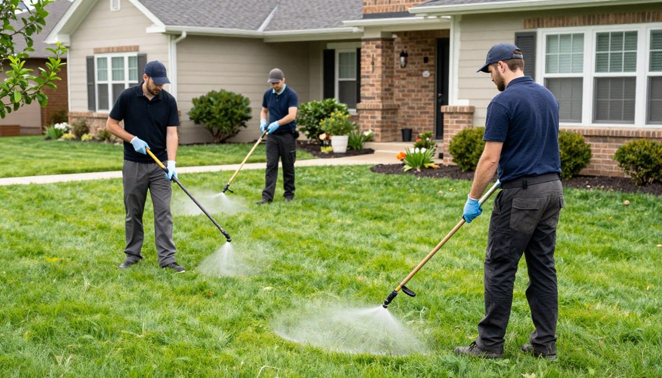 C&T Lawn and Landscape team completing aeration service in Dyer C&T Lawn and Landscape team completing aeration service in Dyer