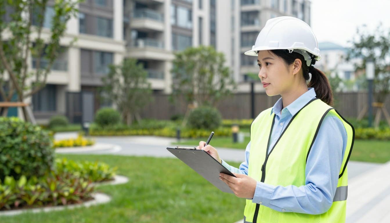 Quality control inspection of commercial landscape work in Dyer Quality control inspection of commercial landscape work in Dyer