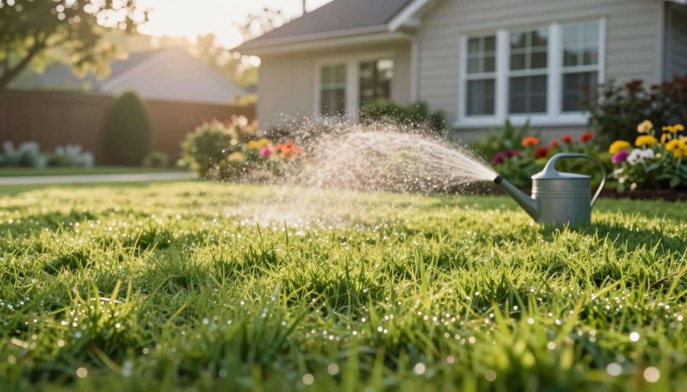 best time of day to water lawn