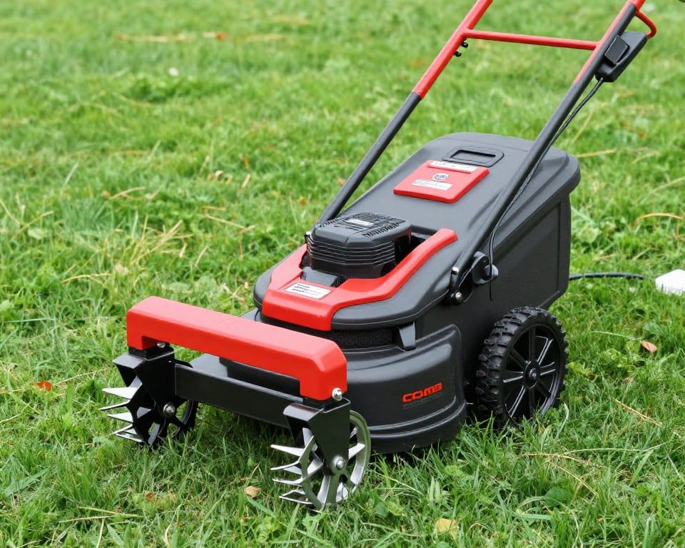 Professional power dethatcher equipment used by C&T Lawn and Landscape for turf dethatching Professional power dethatcher equipment used by C&T Lawn and Landscape for turf dethatching