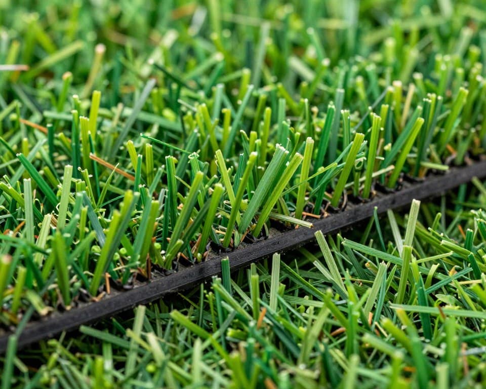 Close-up of premium artificial turf materials showing quality construction and realistic appearance Close-up of premium artificial turf materials showing quality construction and realistic appearance