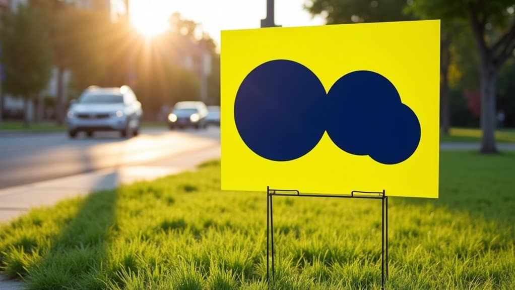 eye catching lawn signage