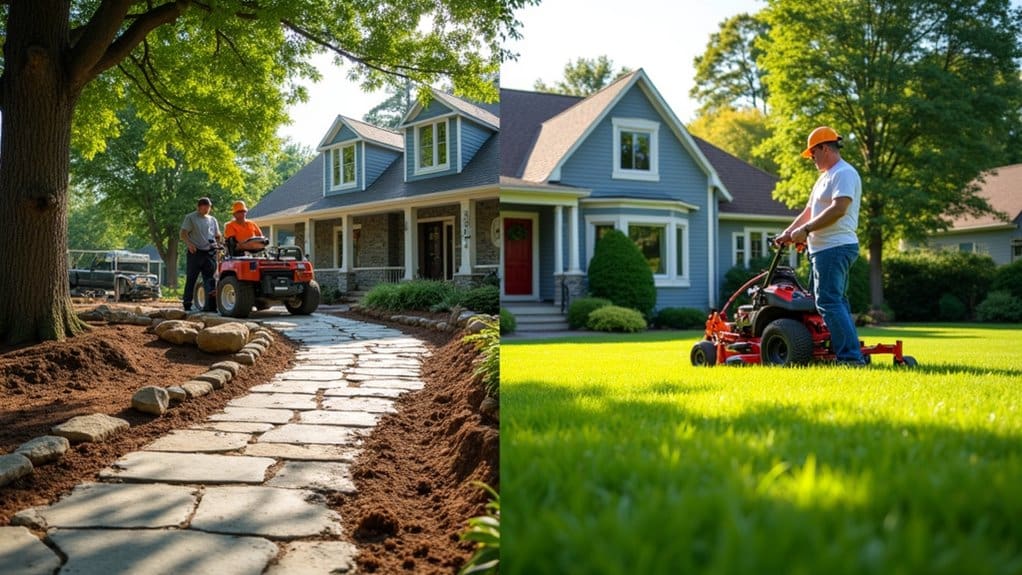 landscaping vs lawn care time commitment